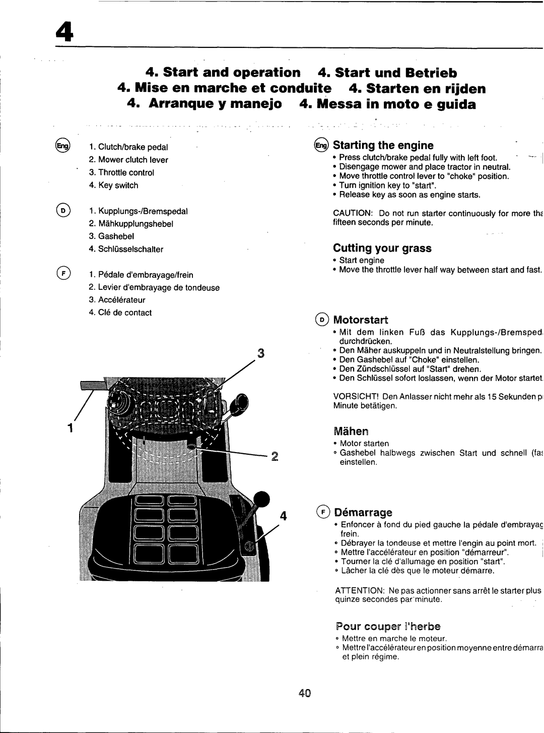 Husqvarna LT100 manual 