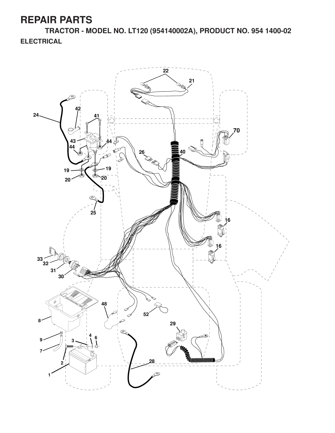 Husqvarna LT120 owner manual Electrical 