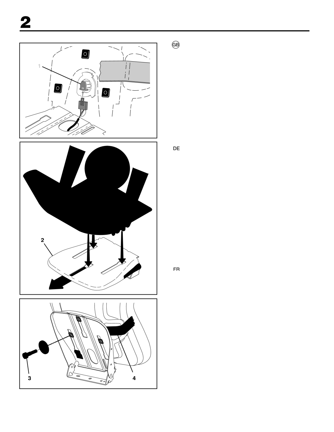 Husqvarna LT152 Install Seat, Adjust Seat, Sitz Montieren, Einstellen DES Sitzes, Mise EN Place DU Siege, Réglage DU Siège 