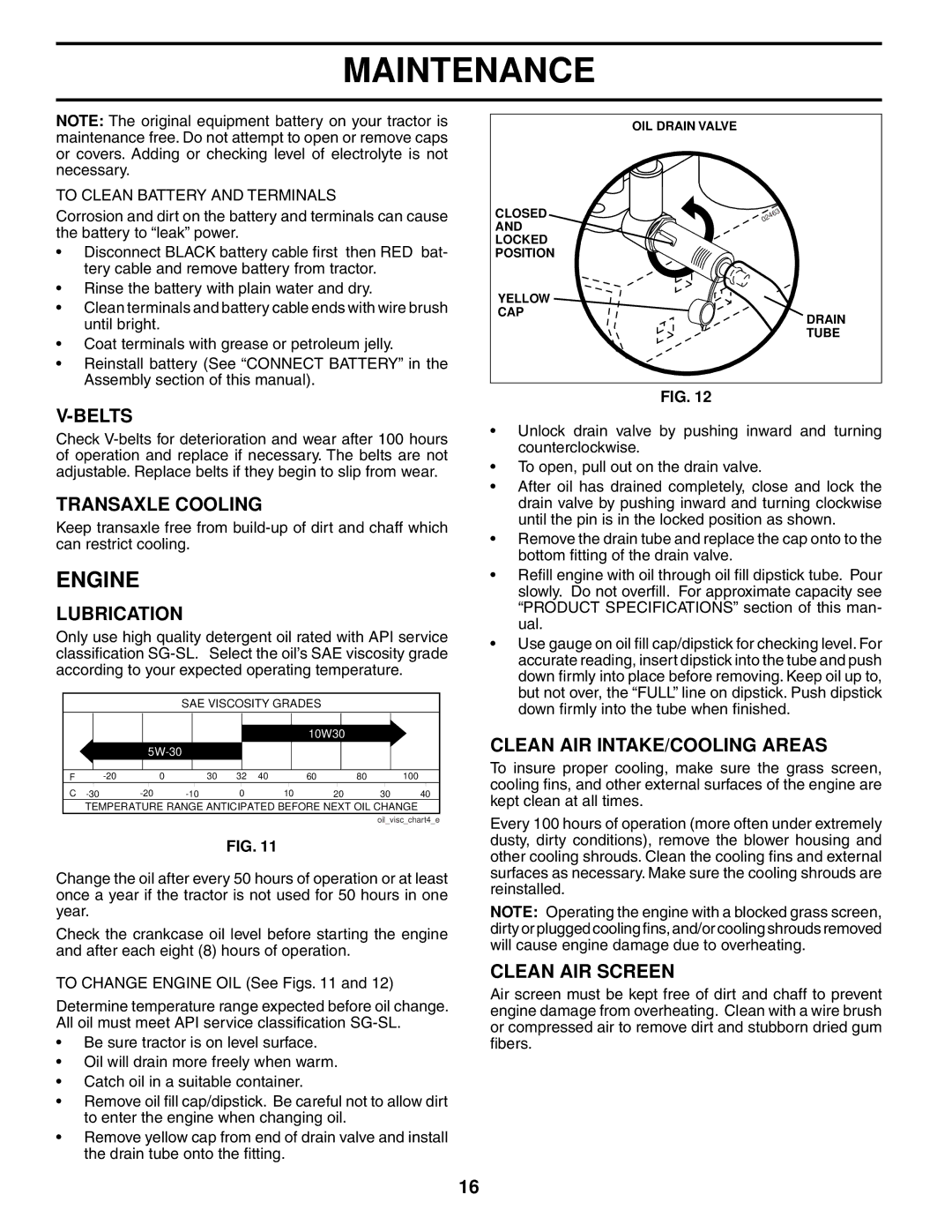 Husqvarna LT1536 owner manual Engine 