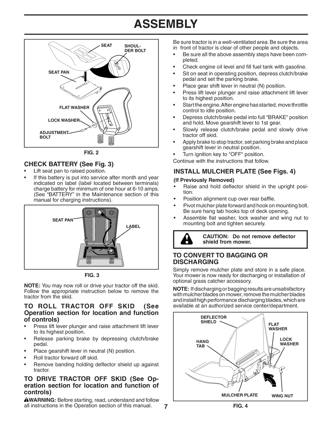 Husqvarna LT1538 owner manual Discharging 