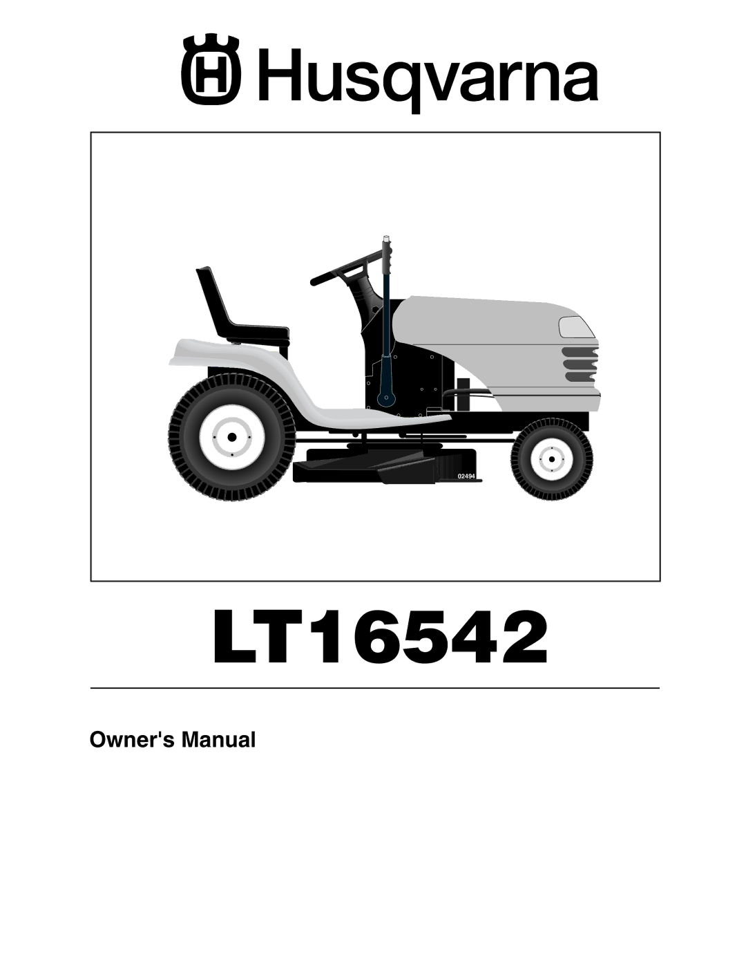 Husqvarna LT16542 owner manual 