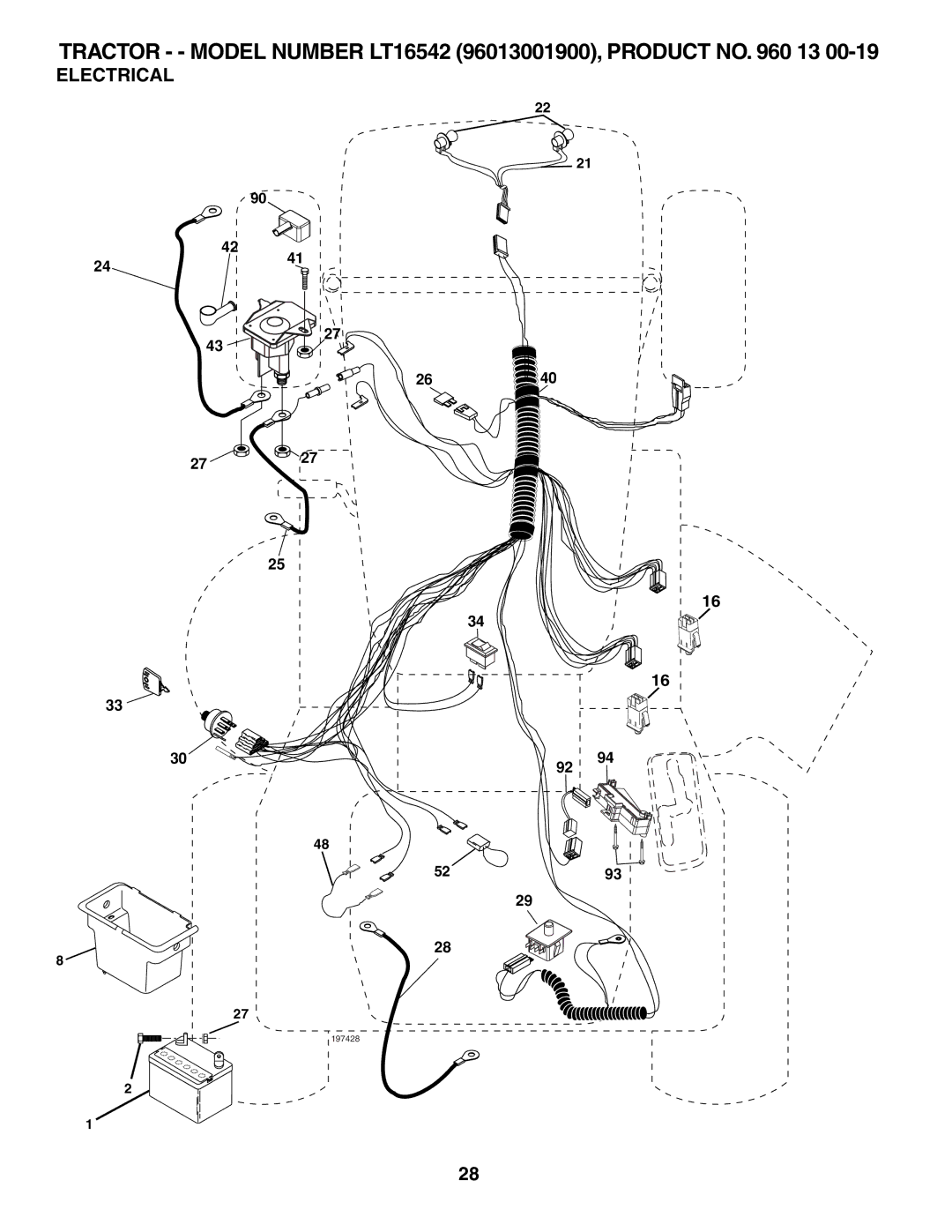 Husqvarna LT16542 owner manual Electrical 