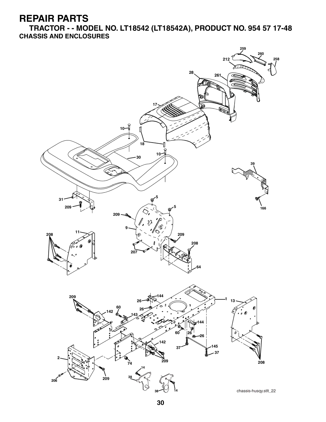 Husqvarna LT18542 owner manual Chassis and Enclosures 