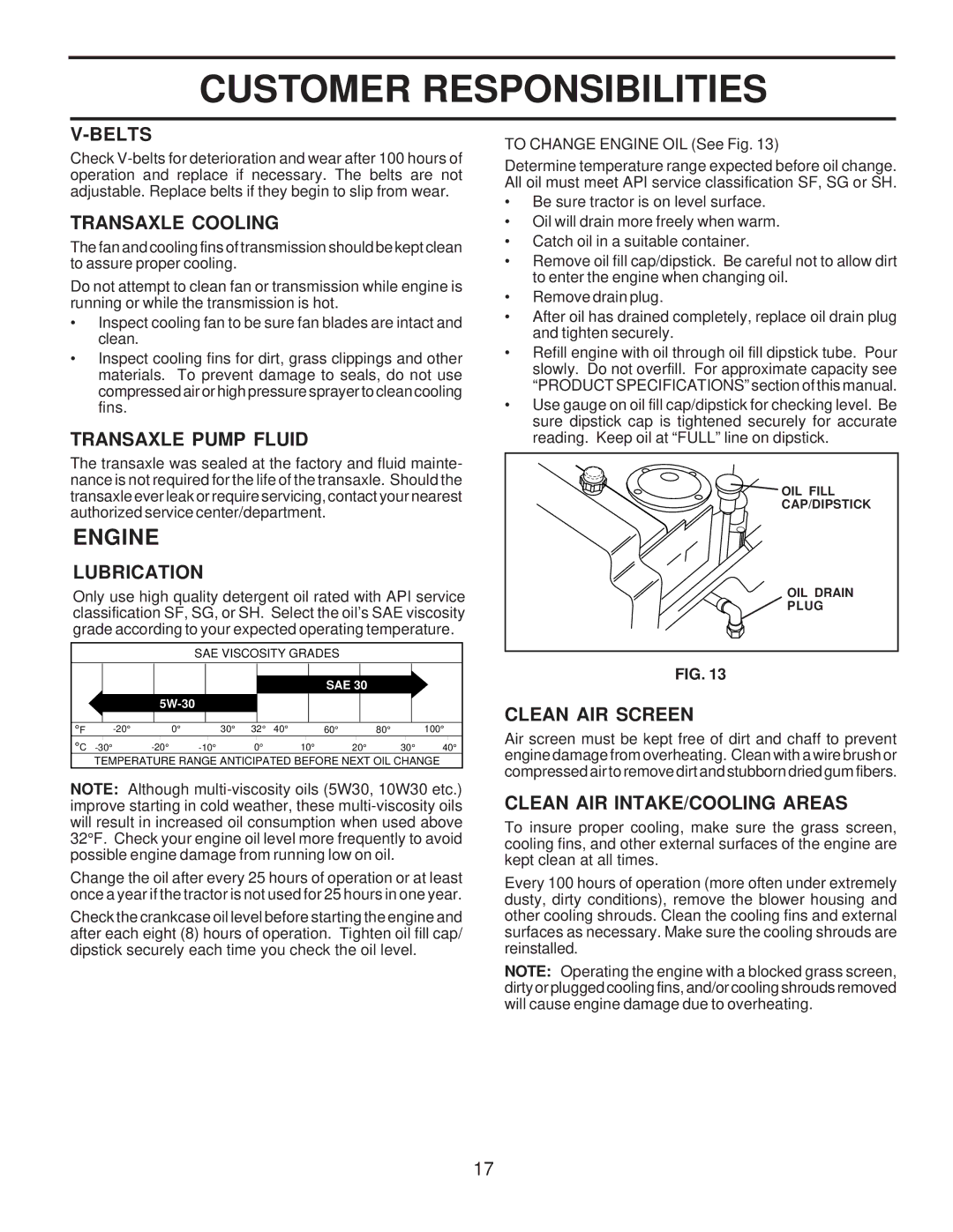 Husqvarna LTH120 owner manual Engine 