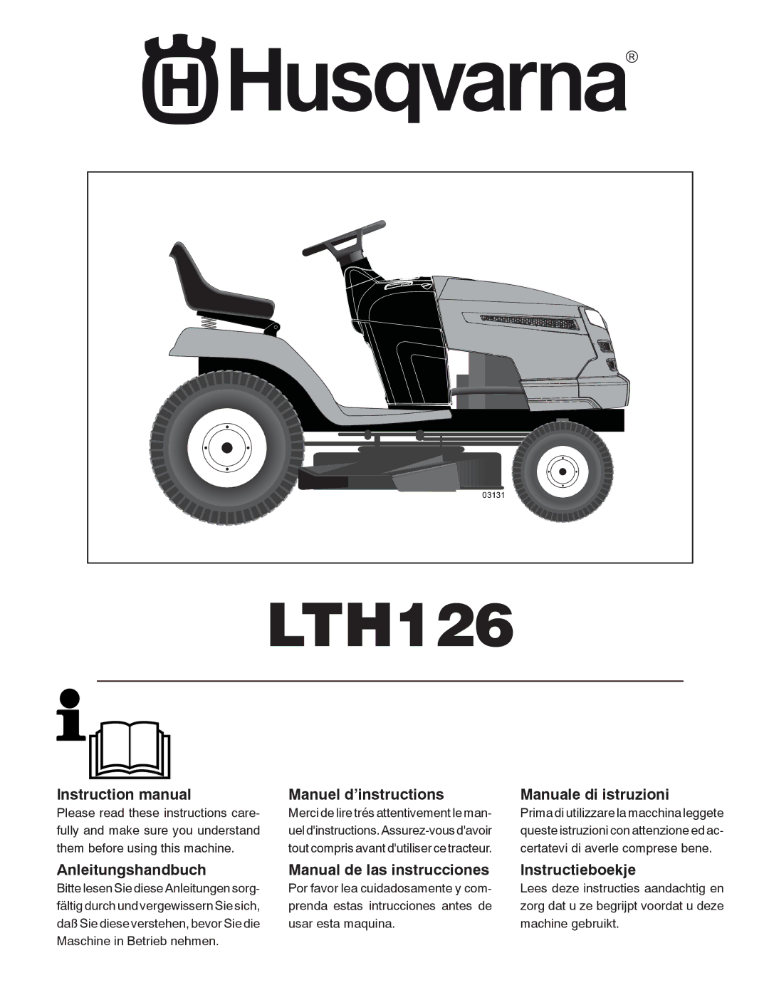 Husqvarna LTH126 instruction manual 