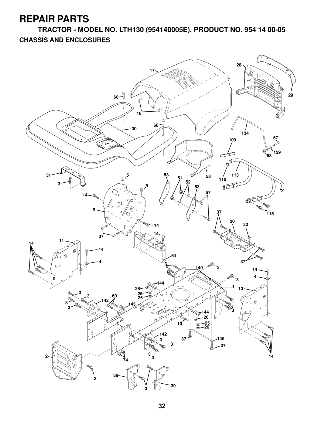 Husqvarna LTH130 owner manual Chassis and Enclosures 