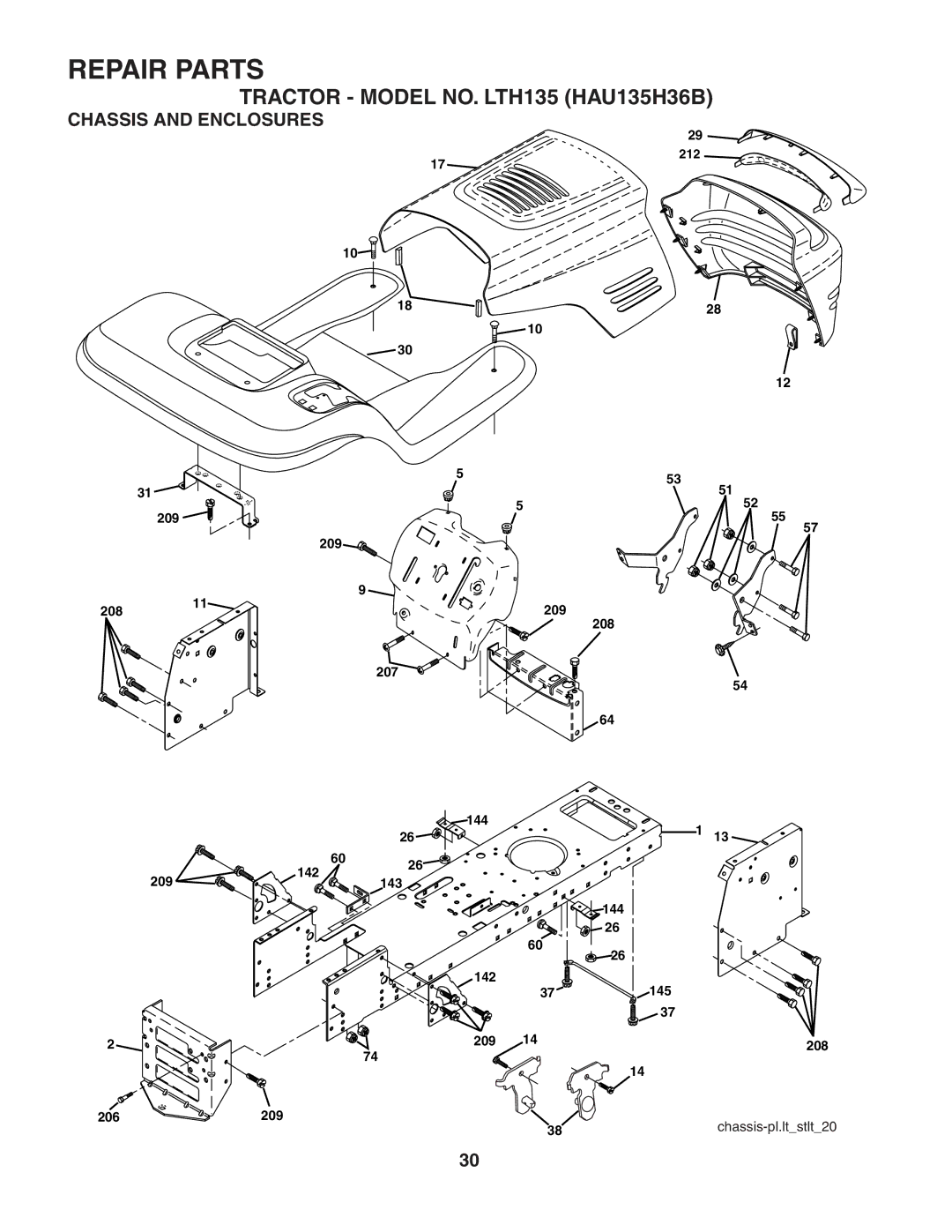 Husqvarna LTH135 owner manual Chassis and Enclosures 