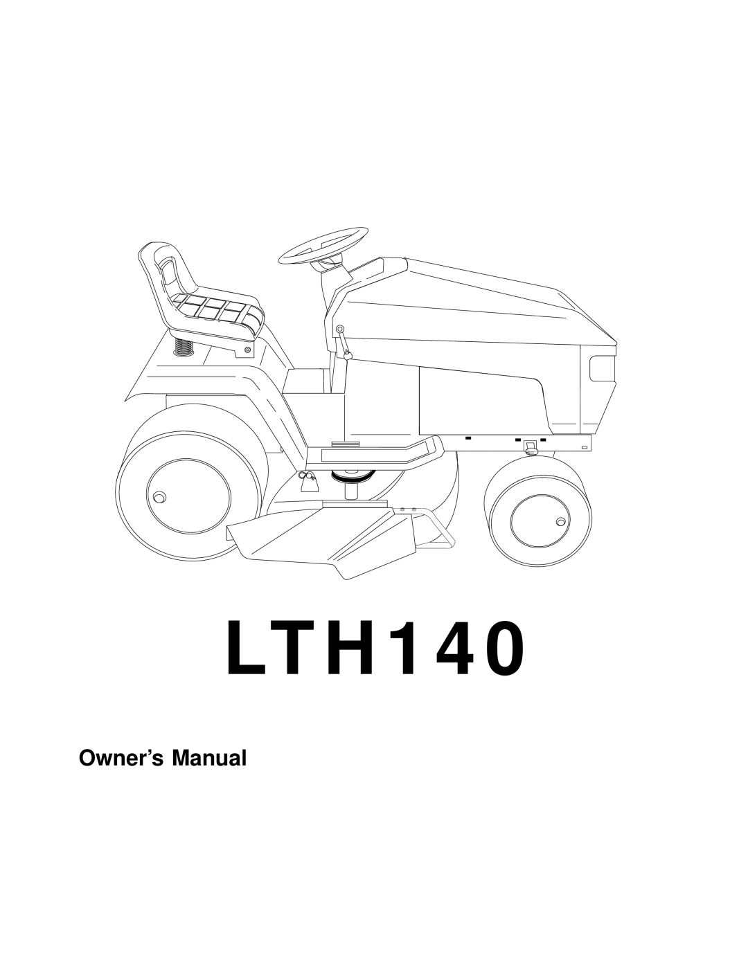 Husqvarna LTH140 owner manual LT H 1 4 