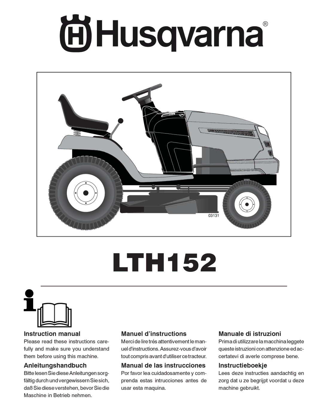 Husqvarna LTH152 instruction manual 