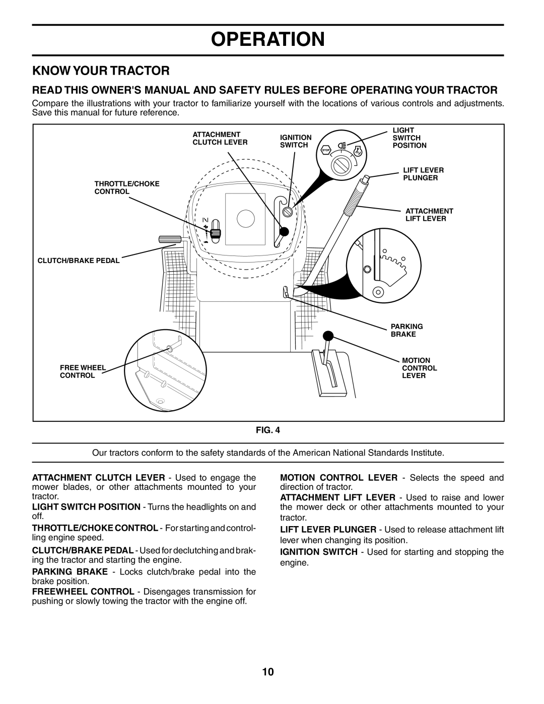 Husqvarna LTH1536 owner manual Know Your Tractor 