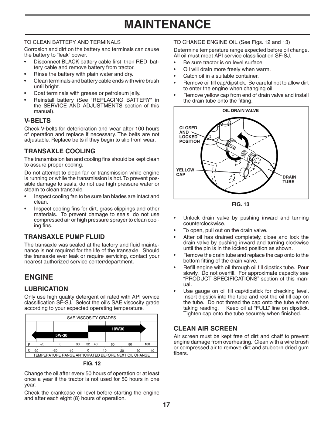 Husqvarna LTH1742 owner manual Engine 