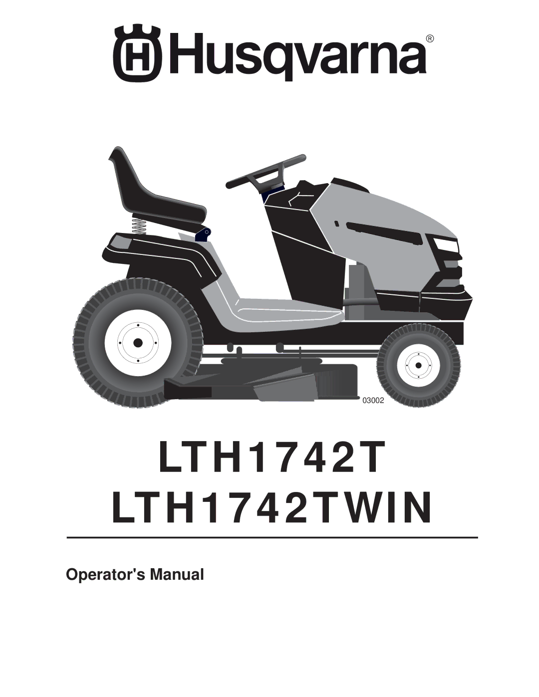 Husqvarna manual LTH1742TWIN 