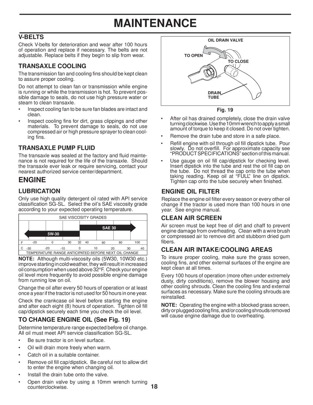 Husqvarna LTH1742T manual Engine 