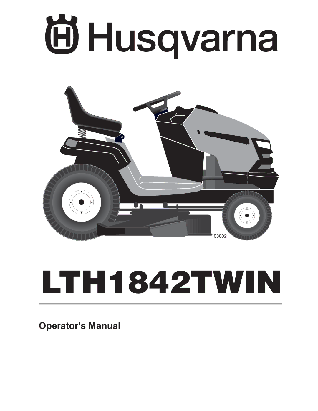 Husqvarna manual LTH1842TWIN 