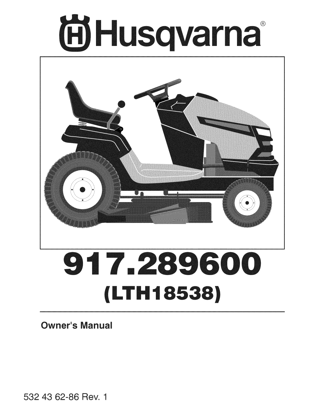 Husqvarna LTH18538 owner manual 532 43 62-86 Rev 