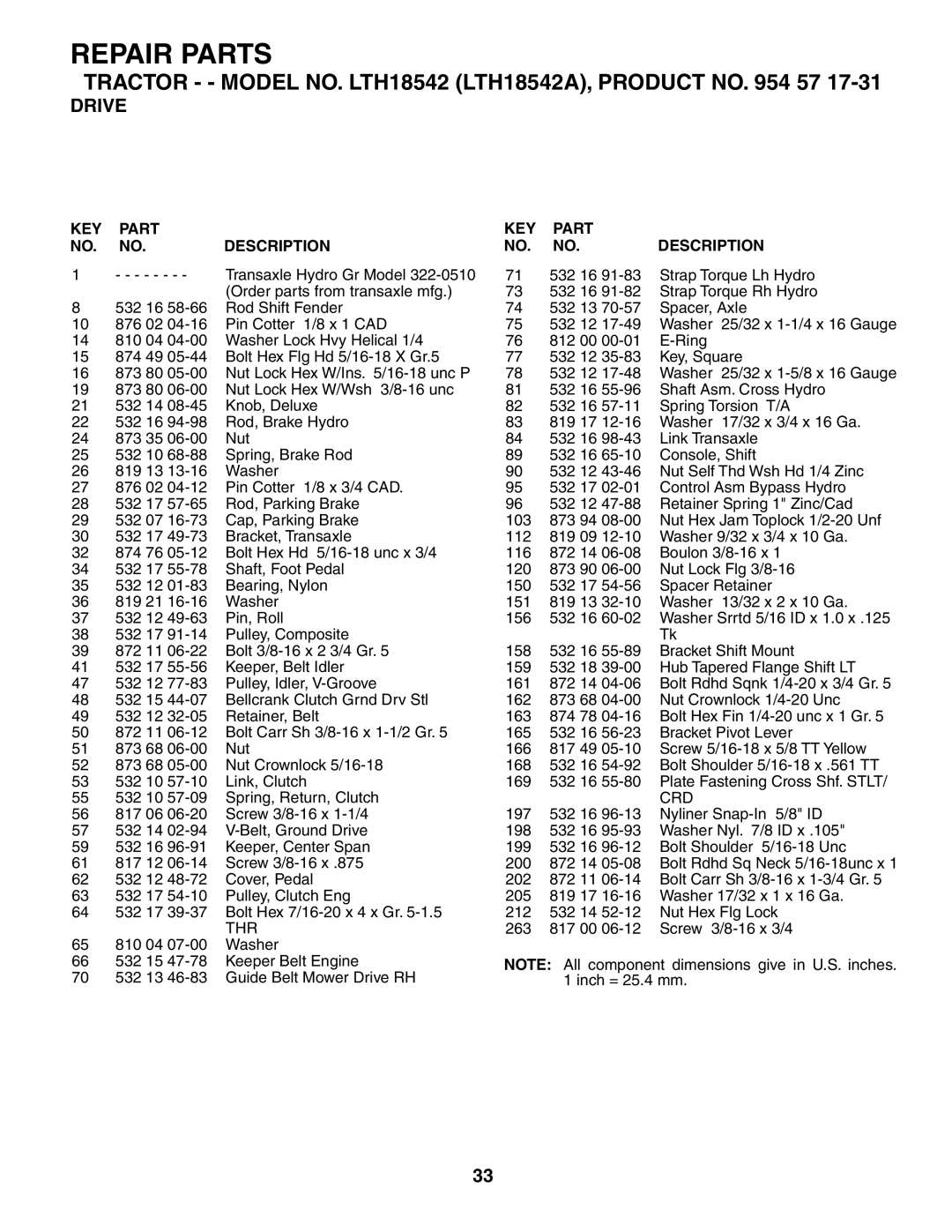 Husqvarna LTH18542 owner manual Crd, Thr 