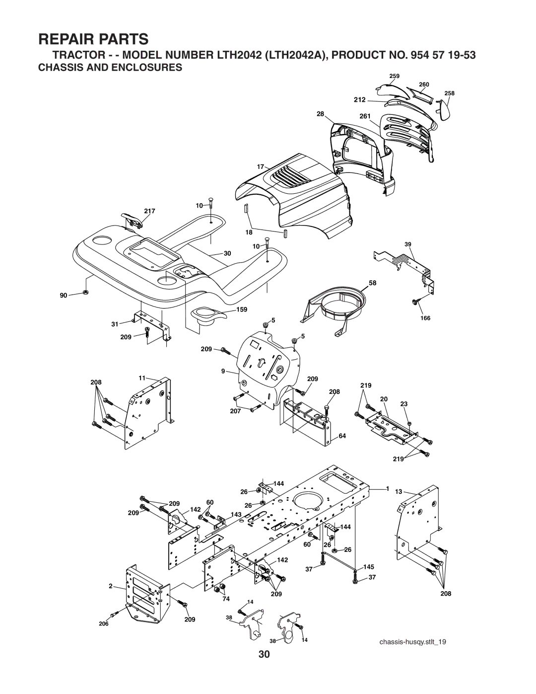 Husqvarna LTH2042 owner manual Chassis and Enclosures 