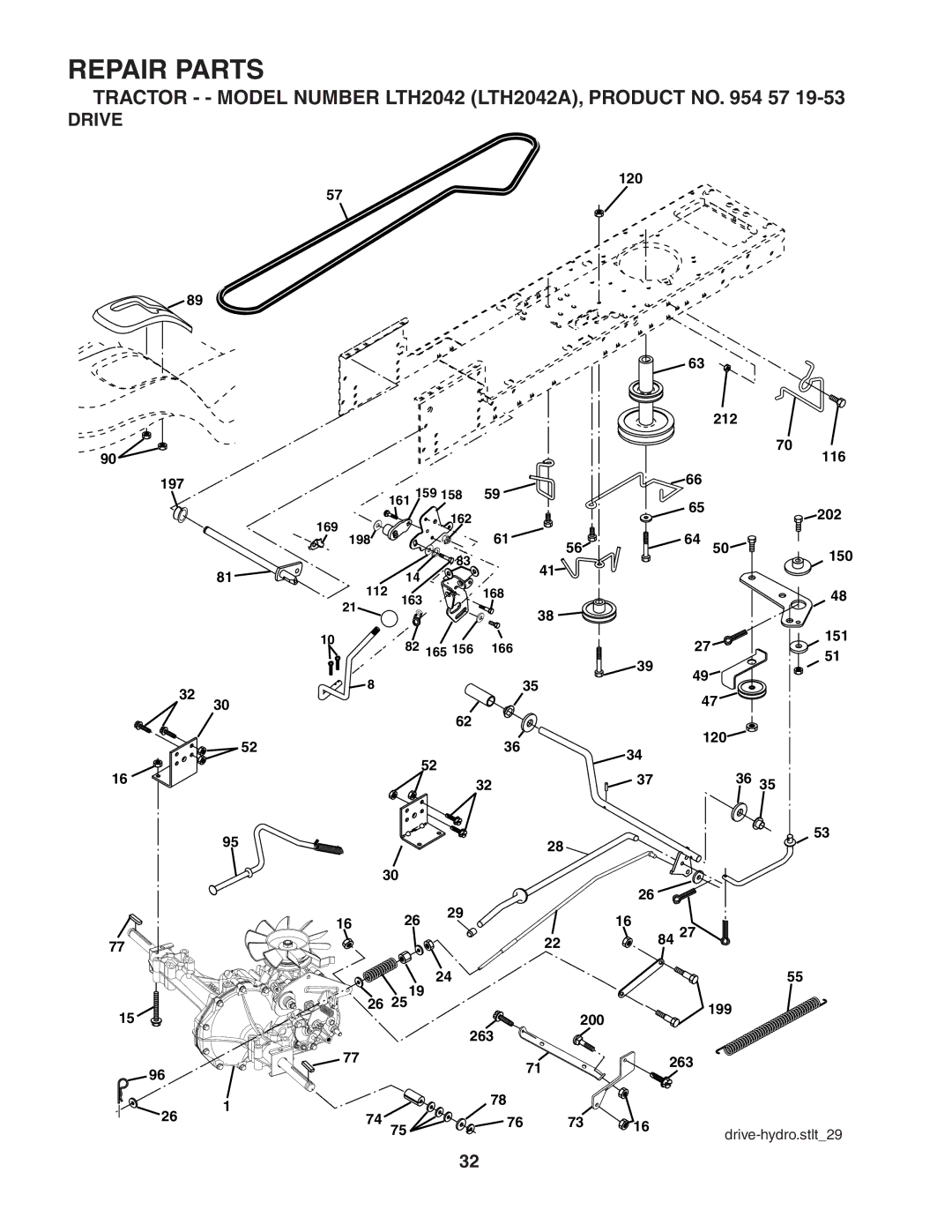 Husqvarna LTH2042 owner manual Drive 