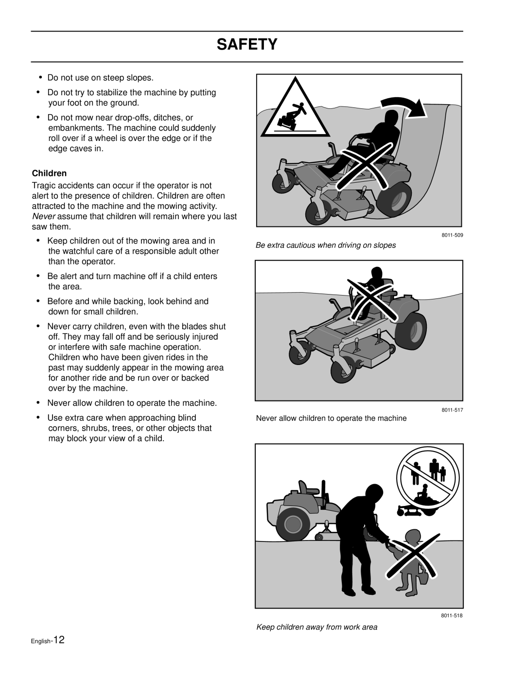 Husqvarna LZ7230, LZ6127, LZ6130C, LZ7230C, LZ5227, LZ6130, LZ30, LZ30C manual Children 