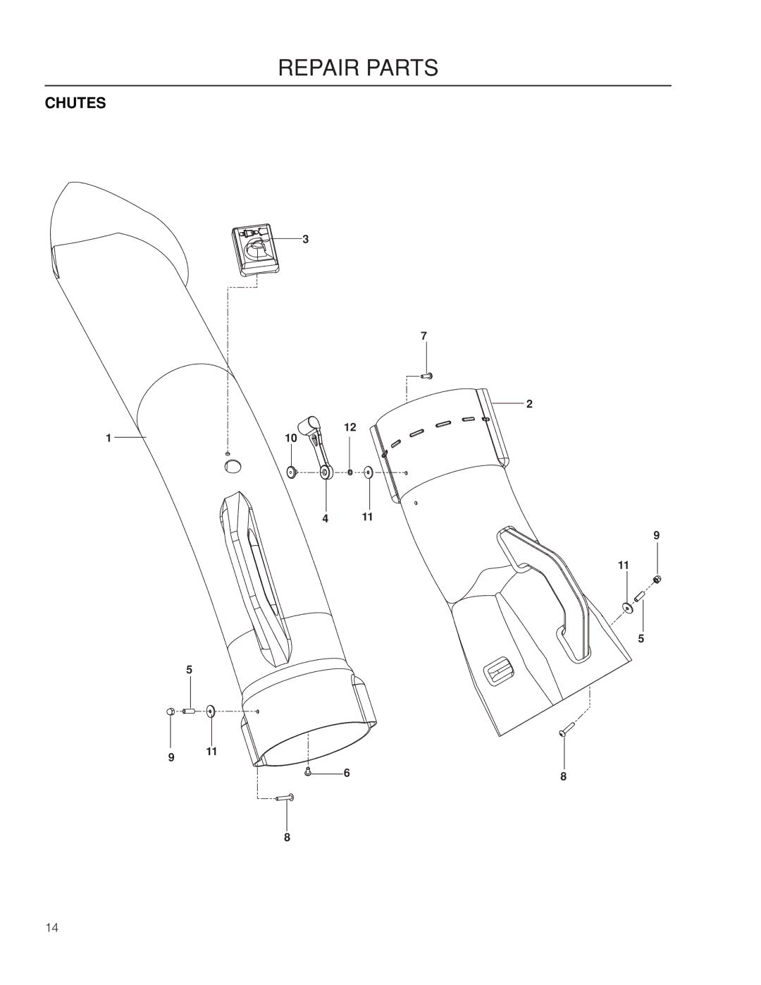 Husqvarna M-ZT 52 /966793002, M-ZT 61 /966793003 manual Chutes 