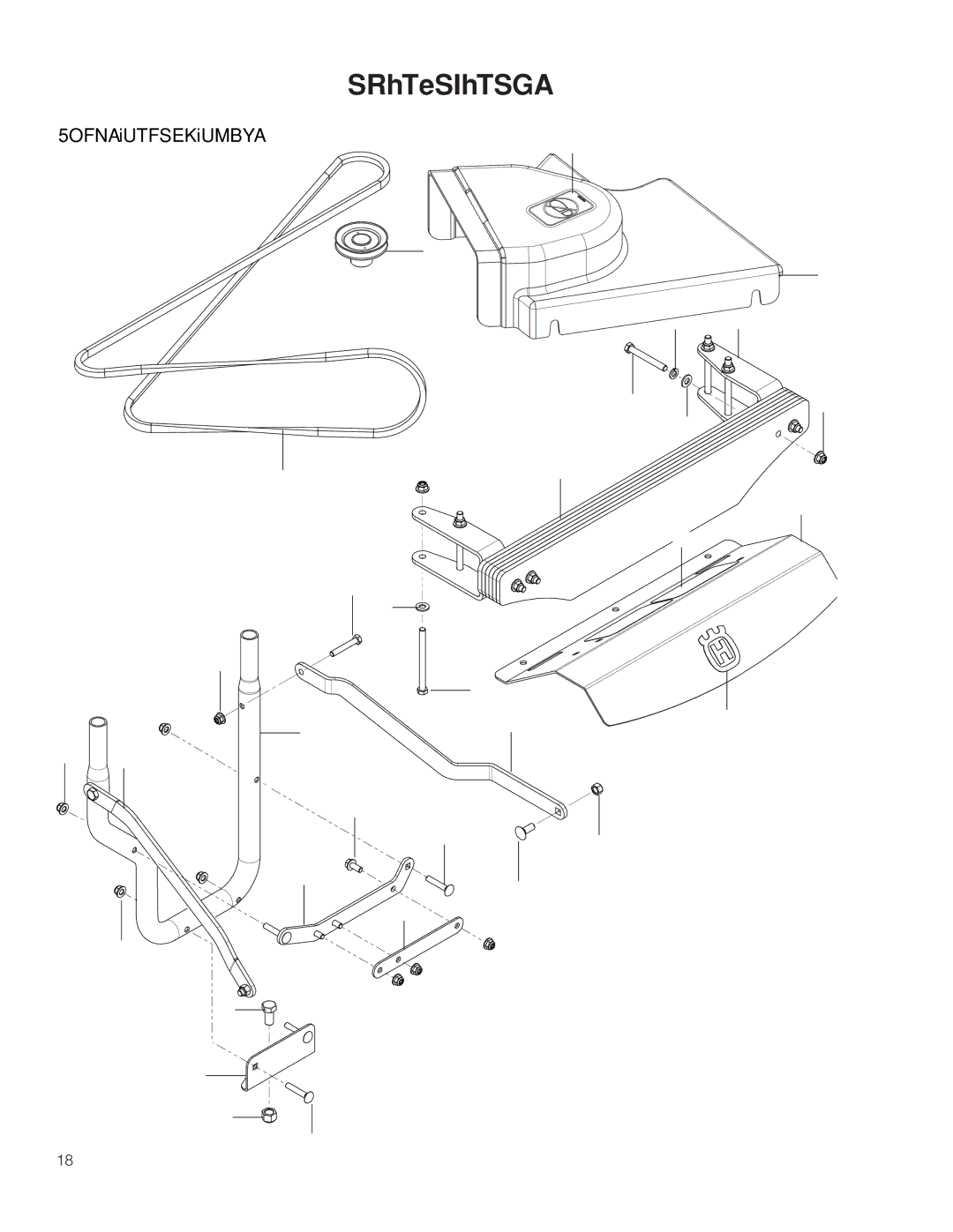 Husqvarna M-ZT 52 /966793002, M-ZT 61 /966793003 manual MOUNT, GUARD, Belt 