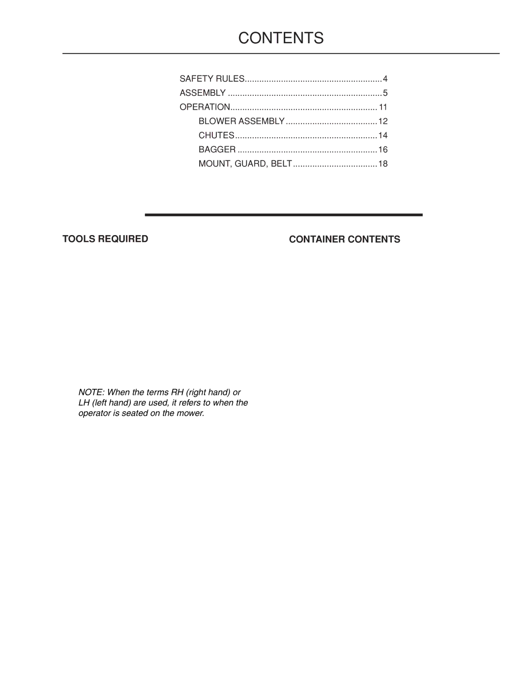 Husqvarna M-ZT 61 /966793003, M-ZT 52 /966793002 manual Contents 