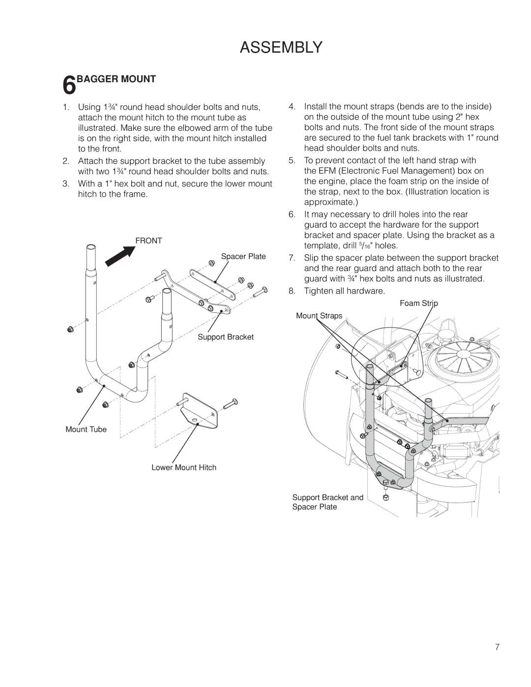 Husqvarna M-ZT 61 /966793003, M-ZT 52 /966793002 manual 6BAGGER Mount 