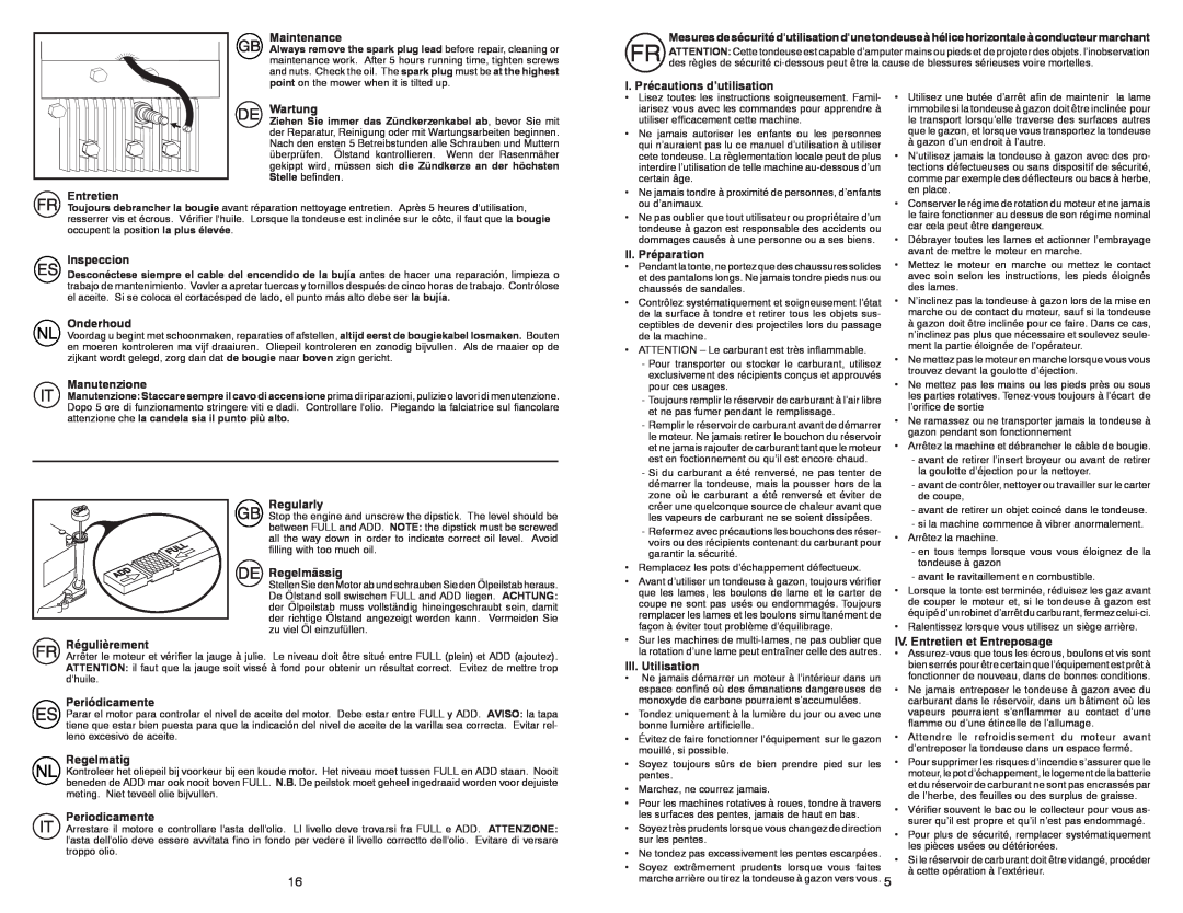 Husqvarna M145 instruction manual Maintenance 