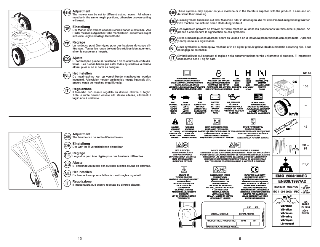 Husqvarna M145 instruction manual 51,7 