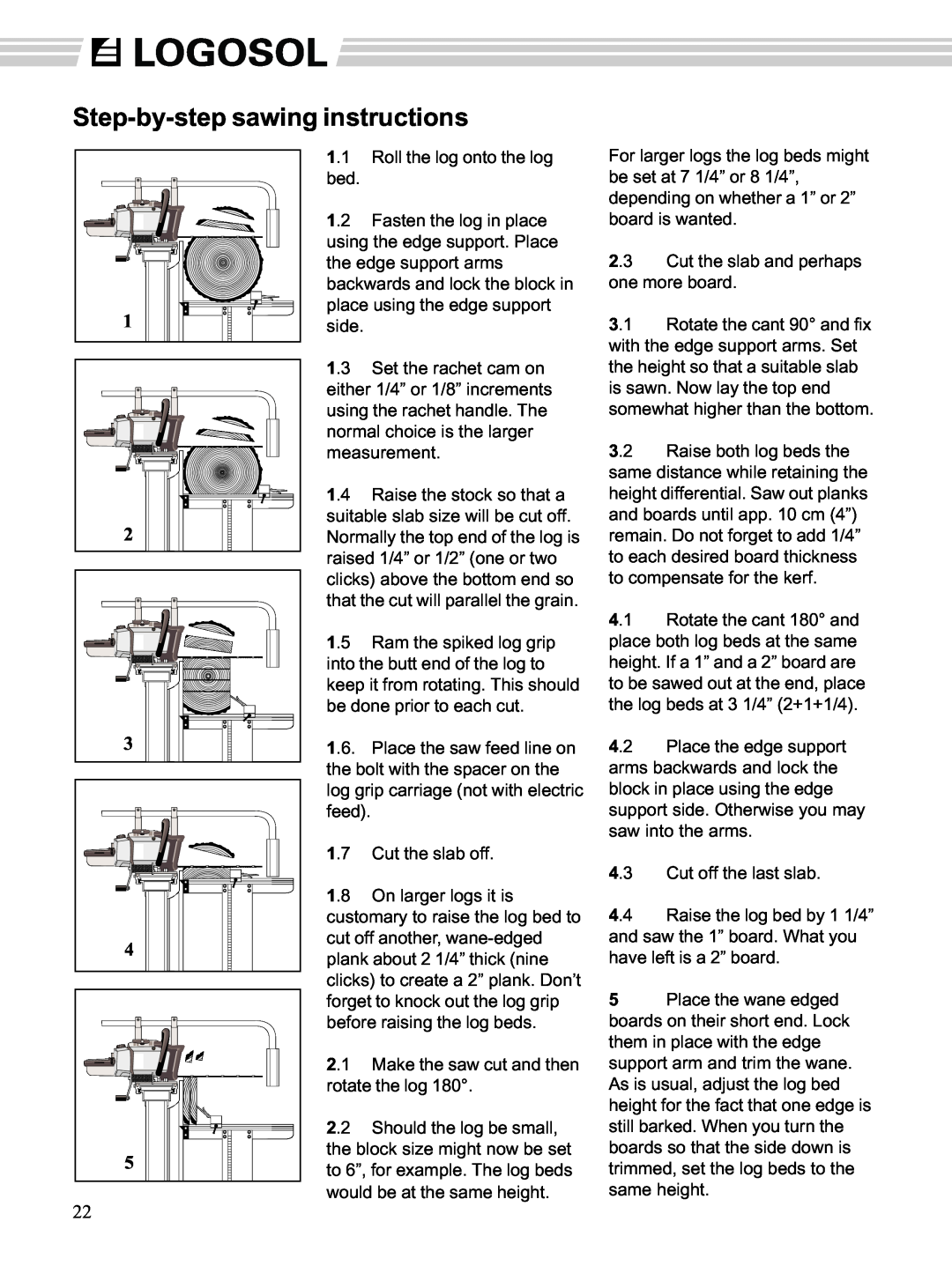Husqvarna M7 manual Step-by-step sawing instructions 