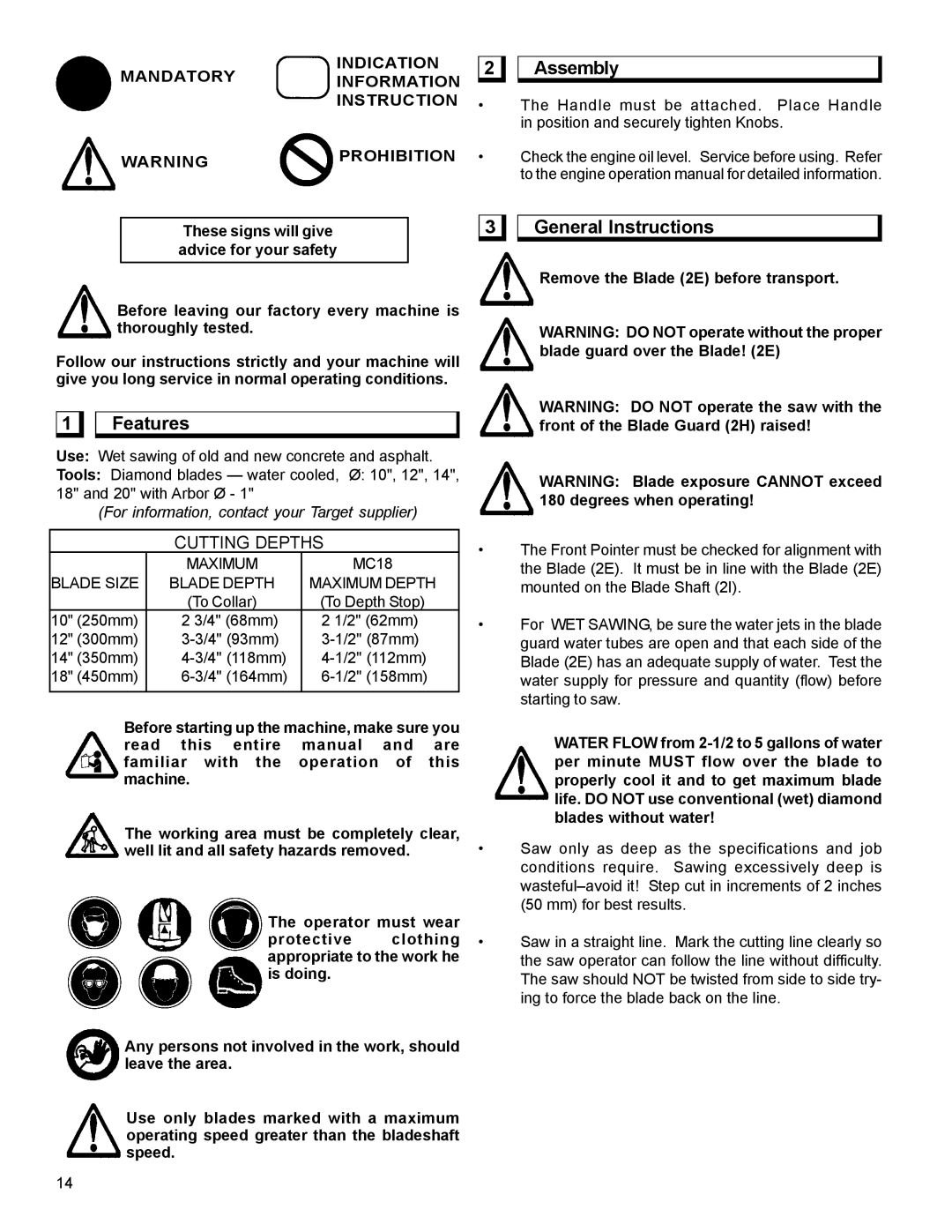 Husqvarna MC1809H, MC1805B, MC1809R, MC1813H, MC1813R, MC1805G Assembly, Remove the Blade 2E before transport 