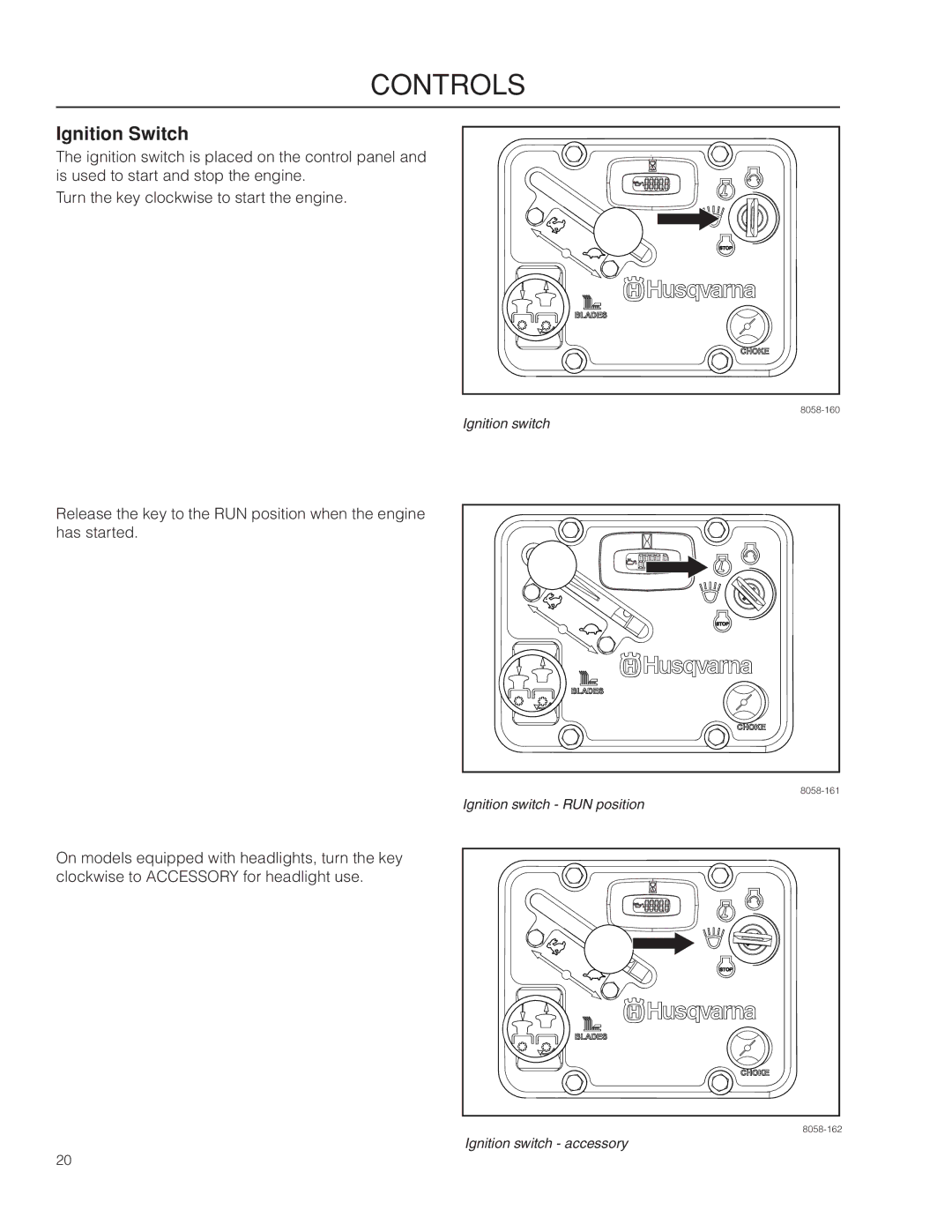 Husqvarna MZ61 warranty Ignition Switch 