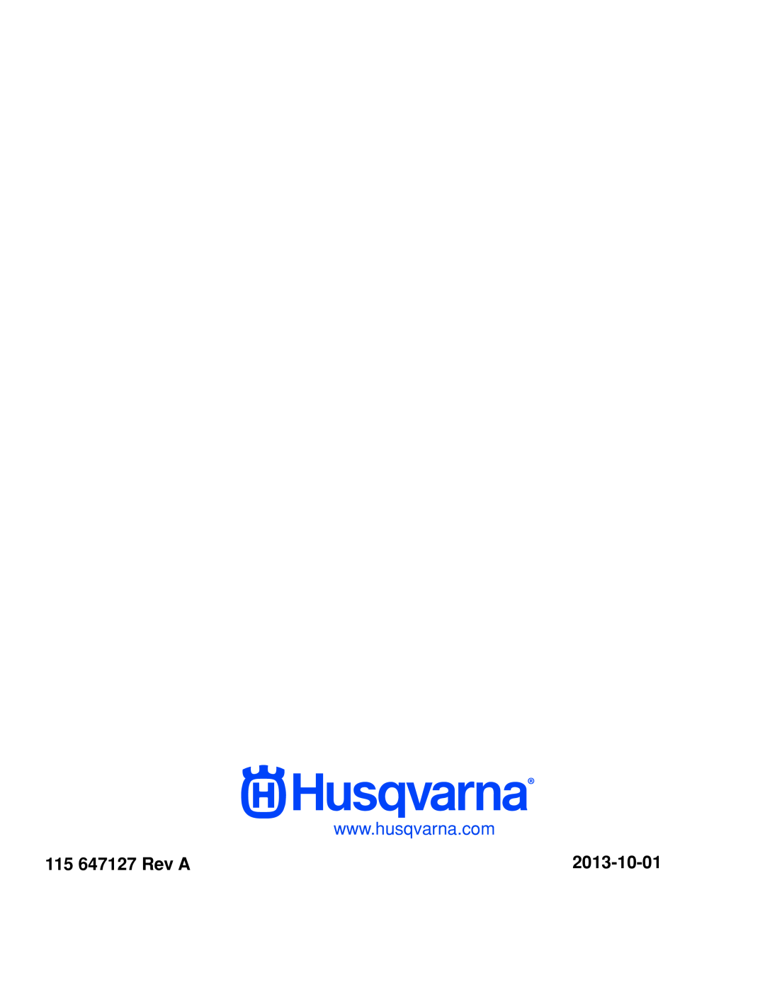 Husqvarna MZ61 warranty 115 647127 Rev A, 2013-10-01 
