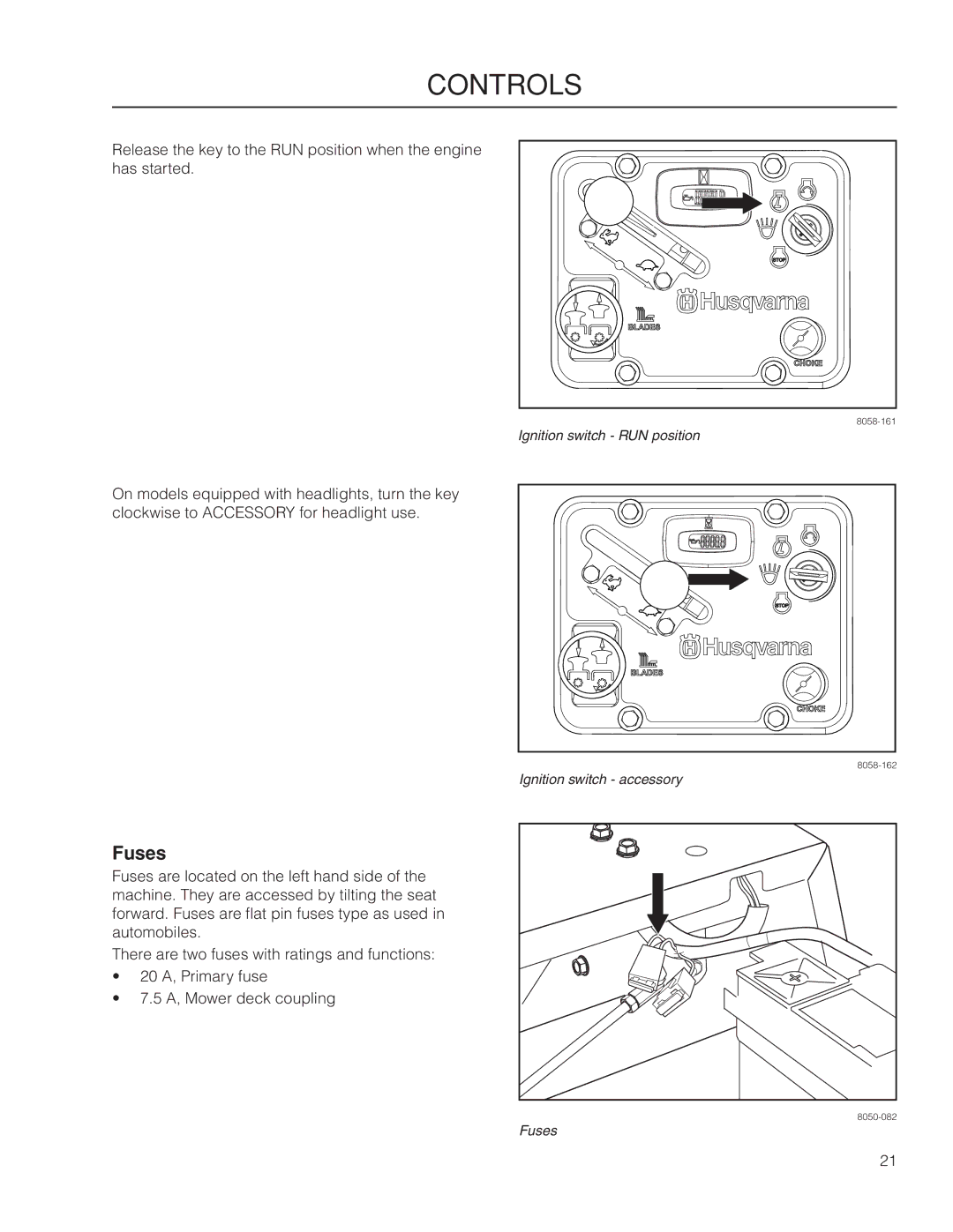 Husqvarna MZ6128/966613103 warranty Fuses 