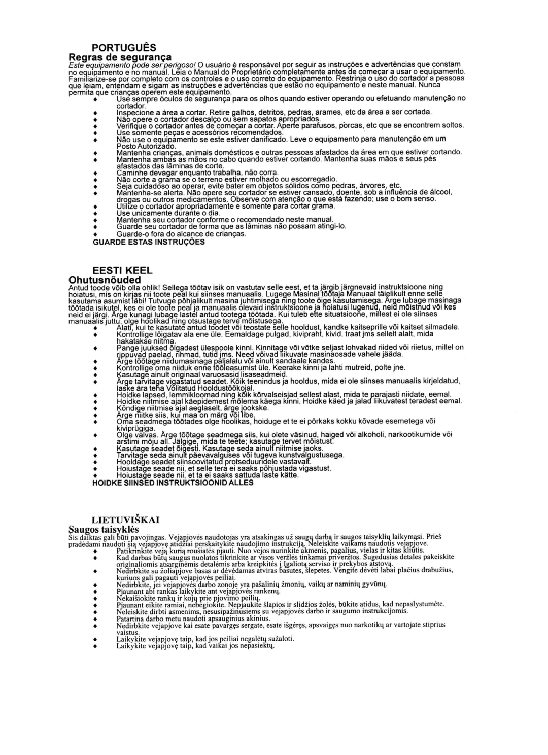 Husqvarna NovoCut manual 