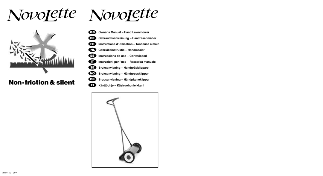 Husqvarna NovoLette owner manual Non-friction & silent 