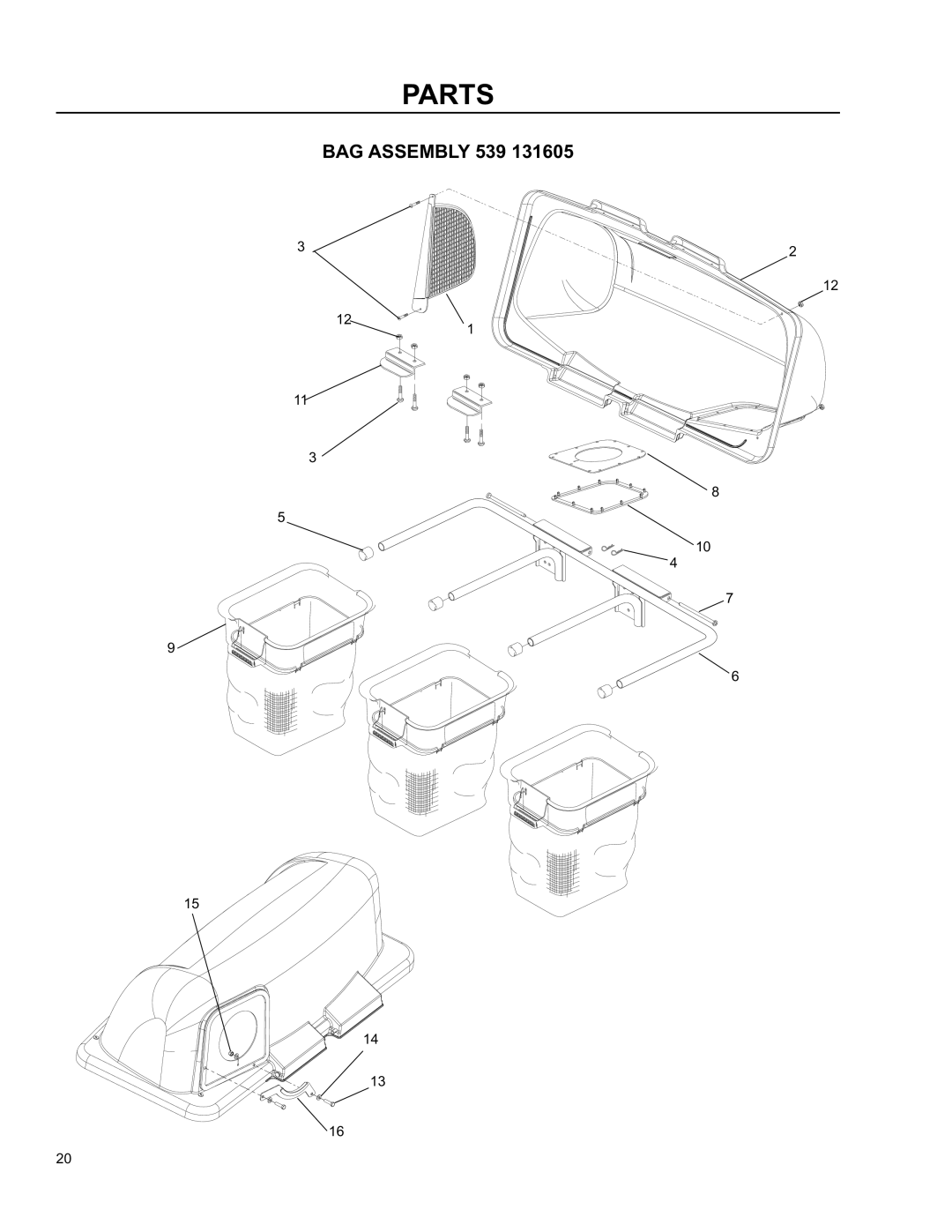 Husqvarna O0803001 manual Parts 