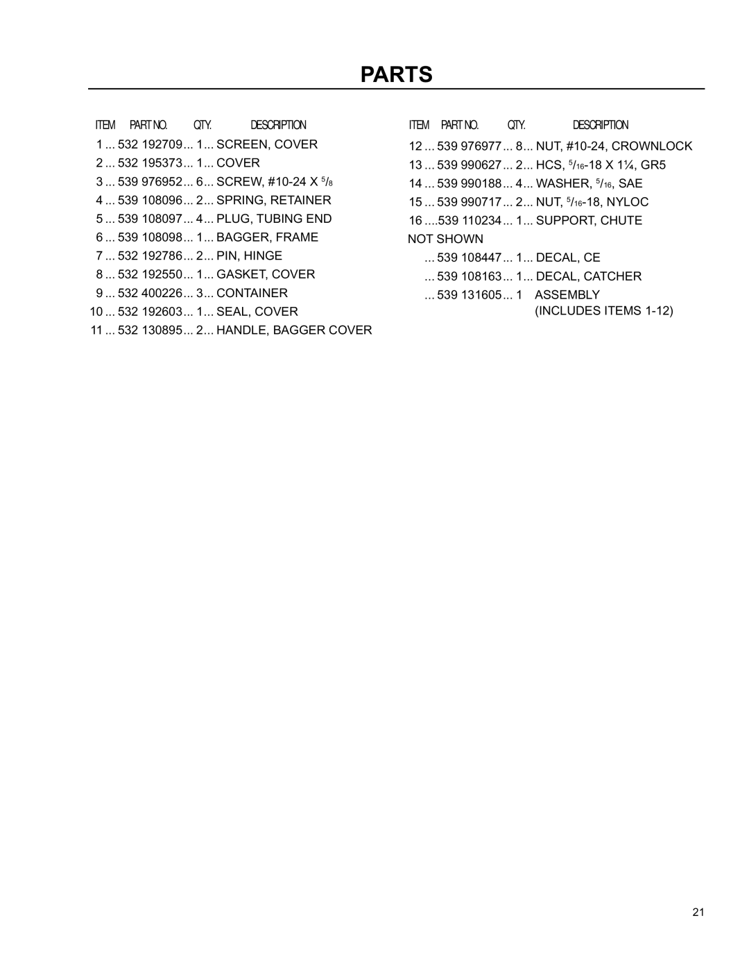 Husqvarna O0803001 manual NUT, #10-24, Crownlock 