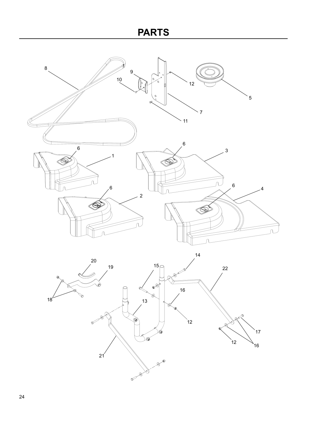 Husqvarna O0803001 manual Parts 