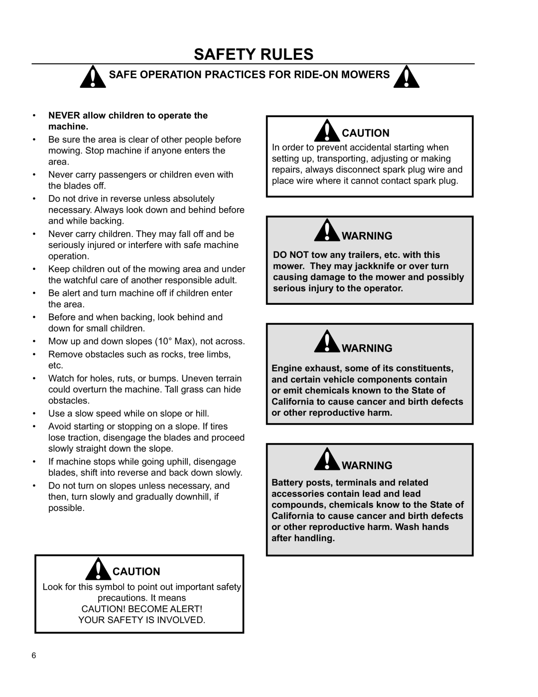 Husqvarna O0803001 manual Your Safety is Involved 