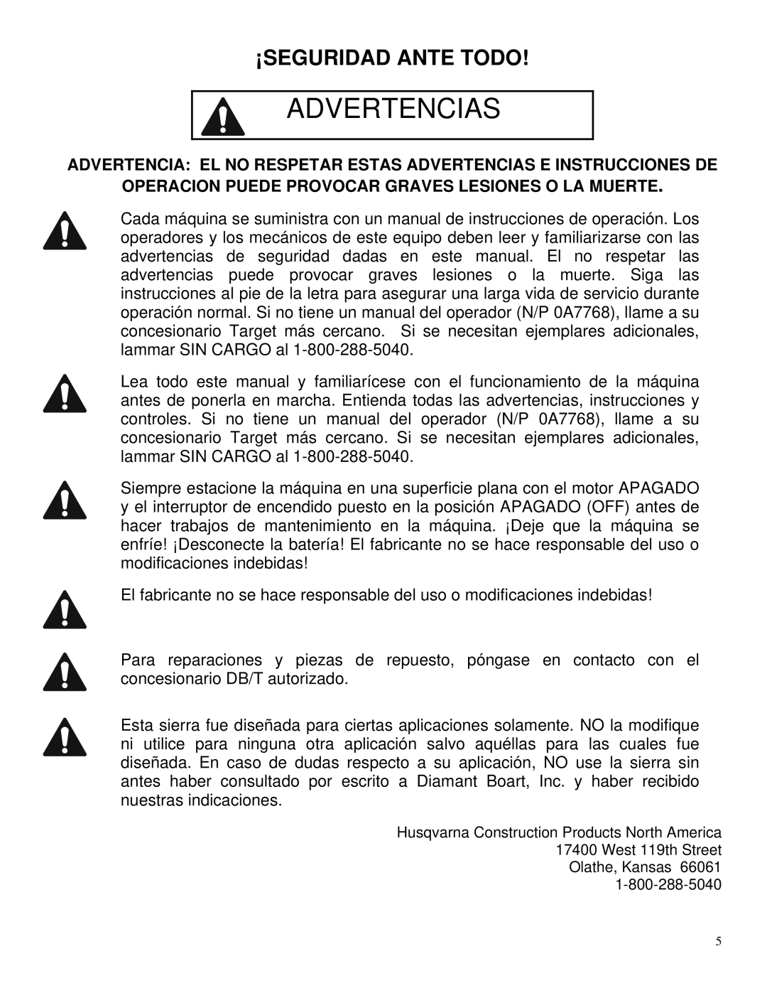 Husqvarna PAC IV-18BV, PAC IV-8KM, PAC IV-20H, PAC IV-9W, PAC IV-18H, Pac IV-75E, PAC IV-16KM, PAC IV-14KC Advertencias 