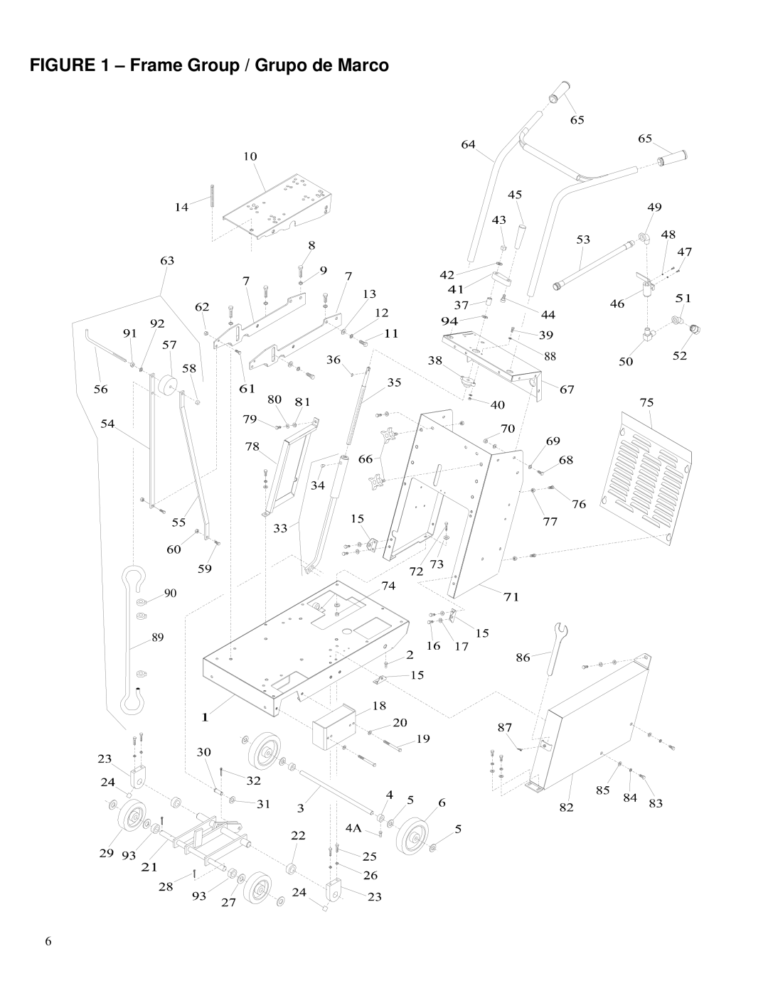 Husqvarna PAC IV-16KM, PAC IV-8KM, PAC IV-20H, PAC IV-9W, PAC IV-18H, Pac IV-75E, PAC IV-18BV Frame Group / Grupo de Marco 