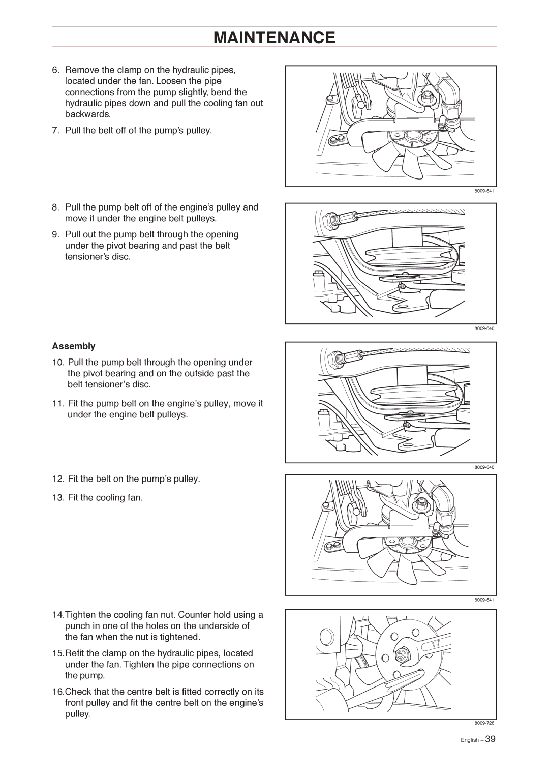 Husqvarna Pro 18 AWD manual 8009-641 8009-640 8009-726 