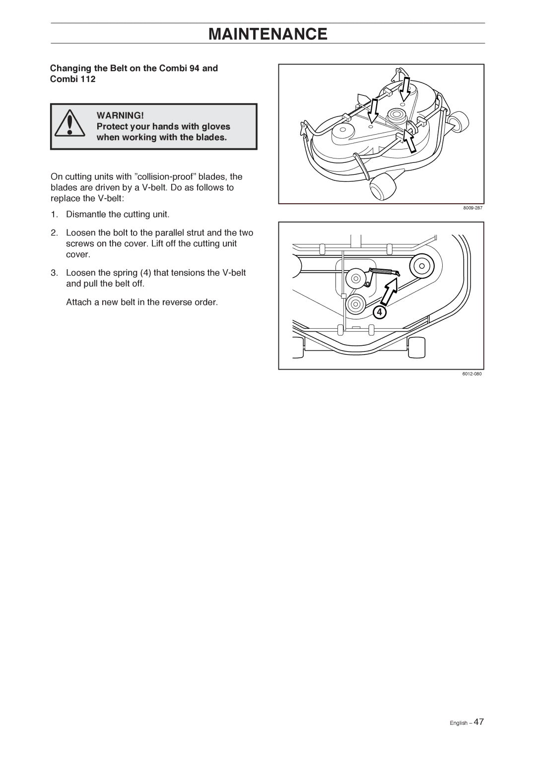 Husqvarna Pro 18 AWD manual 8009-287 