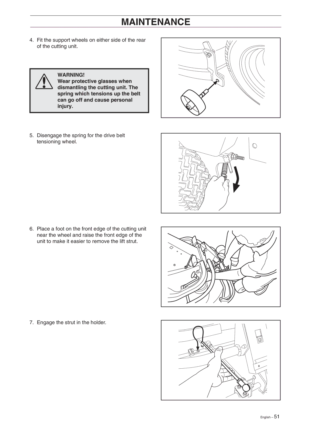 Husqvarna Pro 18 manual Maintenance 