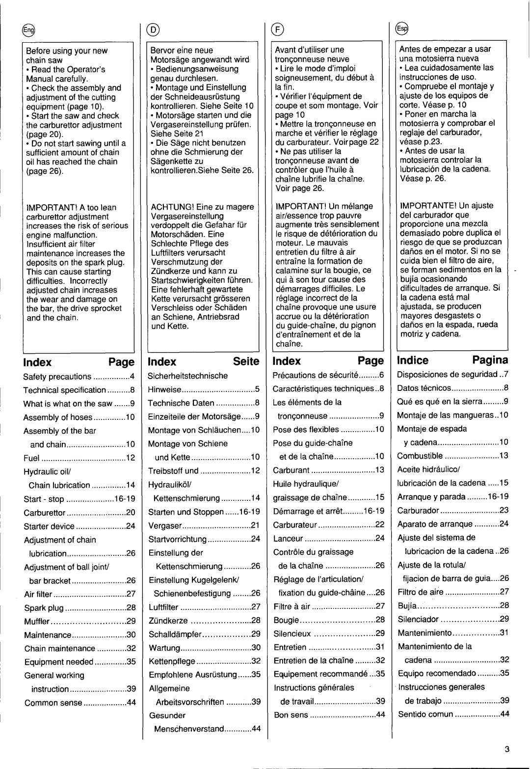 Husqvarna PS 50 manual 