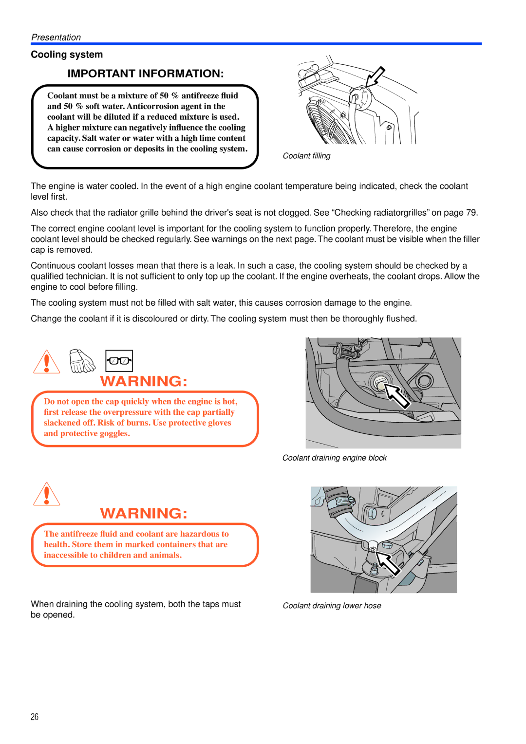 Husqvarna PT26 D manual Cooling system 