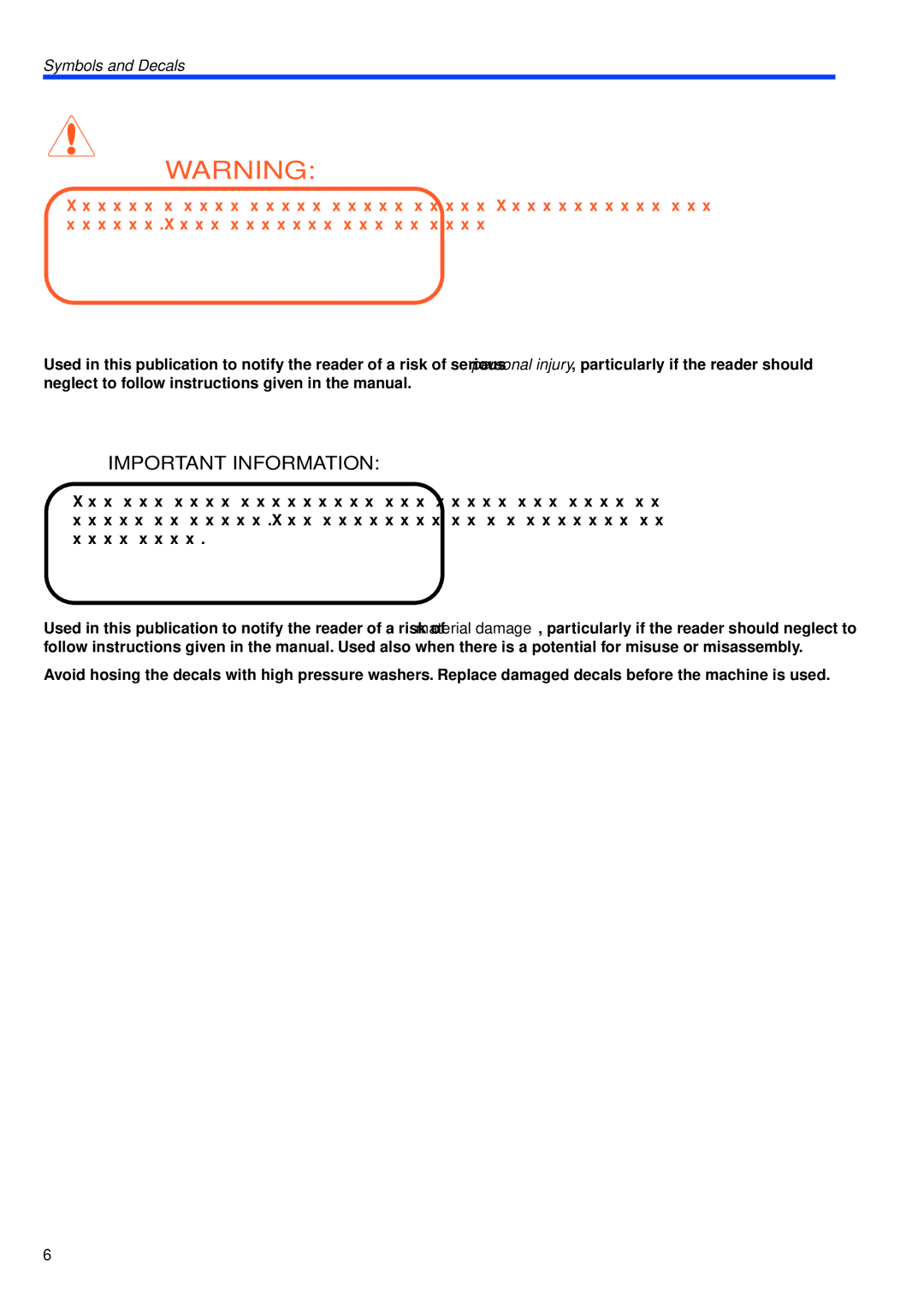 Husqvarna PT26 D manual Important Information 