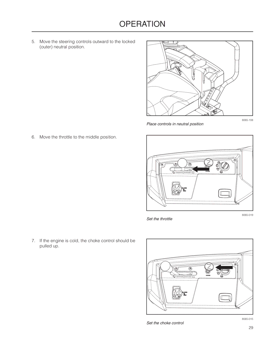 Husqvarna PZ29 CE manual Set the throttle 